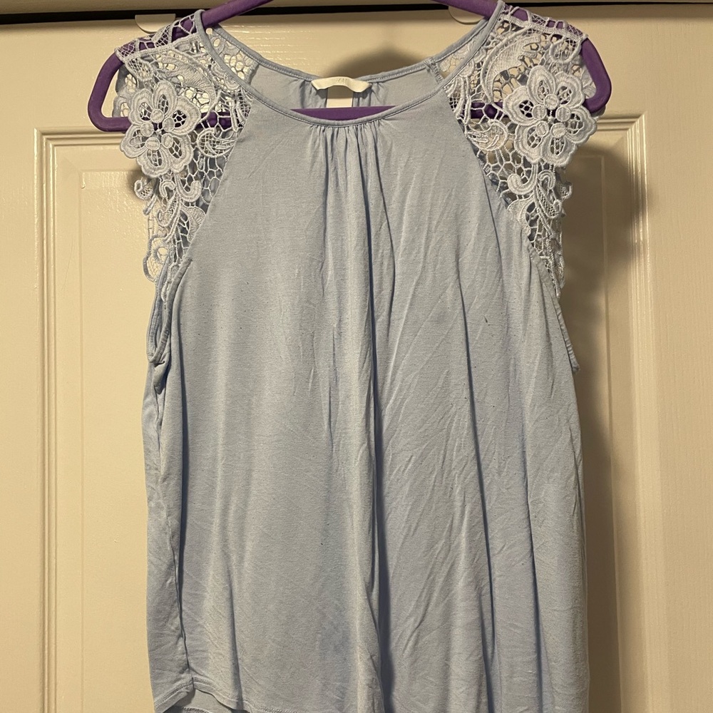 Light Blue Lacey top | H&M